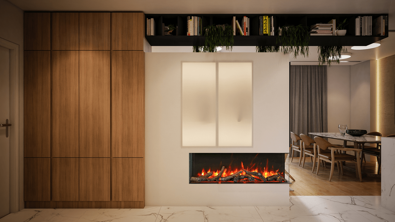 Remii BAY-SLIM 3 Sided Smart Electric Fireplace-FIREPLACE-Luxury Heats