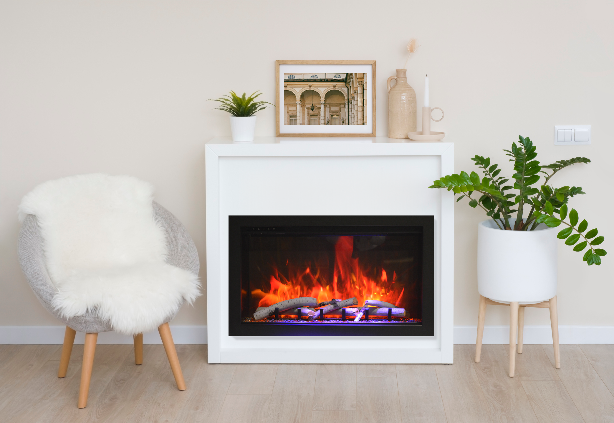 Remii Classic Slim Smart Electric Fireplace-FIREPLACE-Luxury Heats